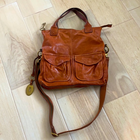 Fossil Handbags - Fossil Leather Brown Bag Crossbody